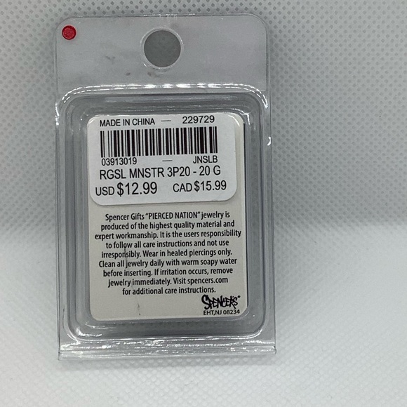 NWT Pierced Nation L bend 20G Nose Ring 3 pack - Picture 2 of 2